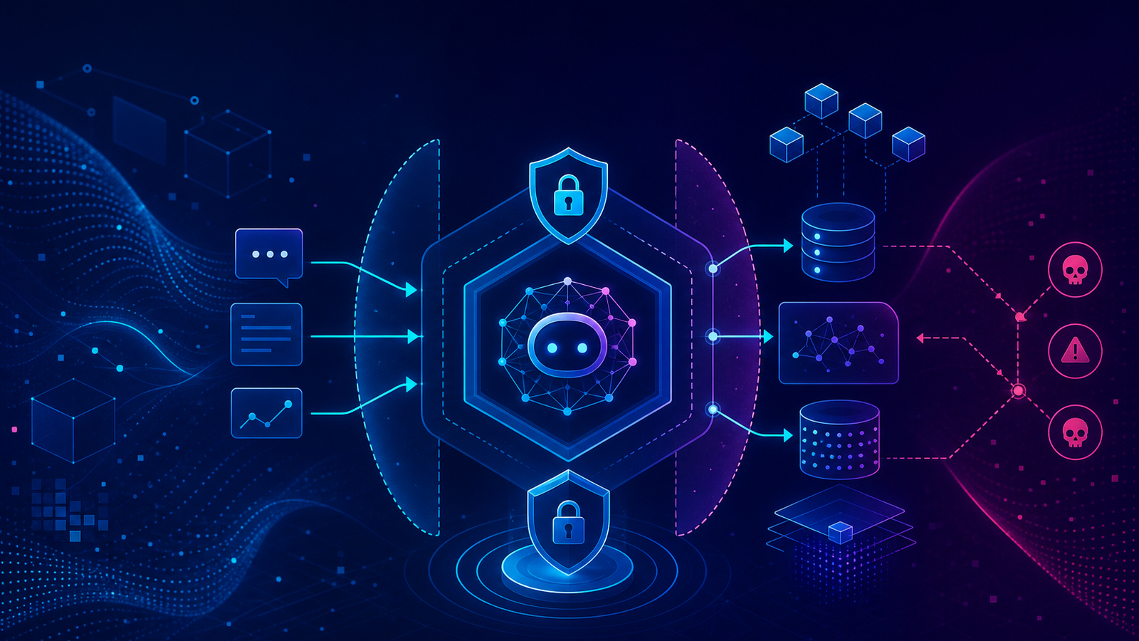 Abstract AI assistant threat-model architecture